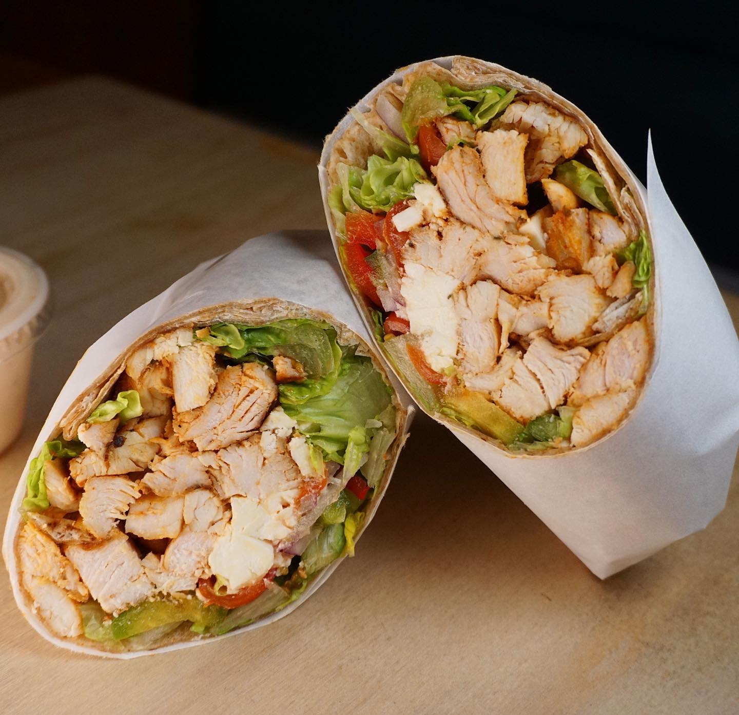 Order Chicken Greek Salad Wrap food online from Mario's Pizzeria store, Syosset on bringmethat.com
