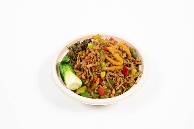 Order S8 Pork & Pickled Mustard Green 榨菜肉丝 food online from Silky Kitchen store, New York on bringmethat.com