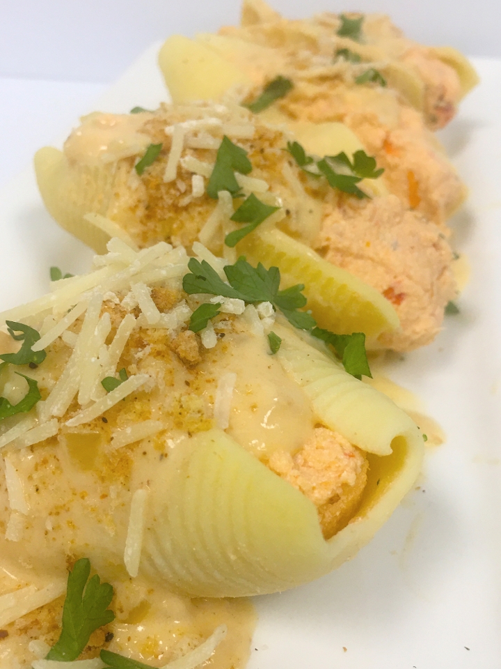 Order Lobster Stuffed Shells food online from Captain’s Curbside Seafood store, Trappe on bringmethat.com