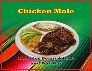 Order Chicken Mole Combination food online from El Grullo Restaurant store, Mesa on bringmethat.com
