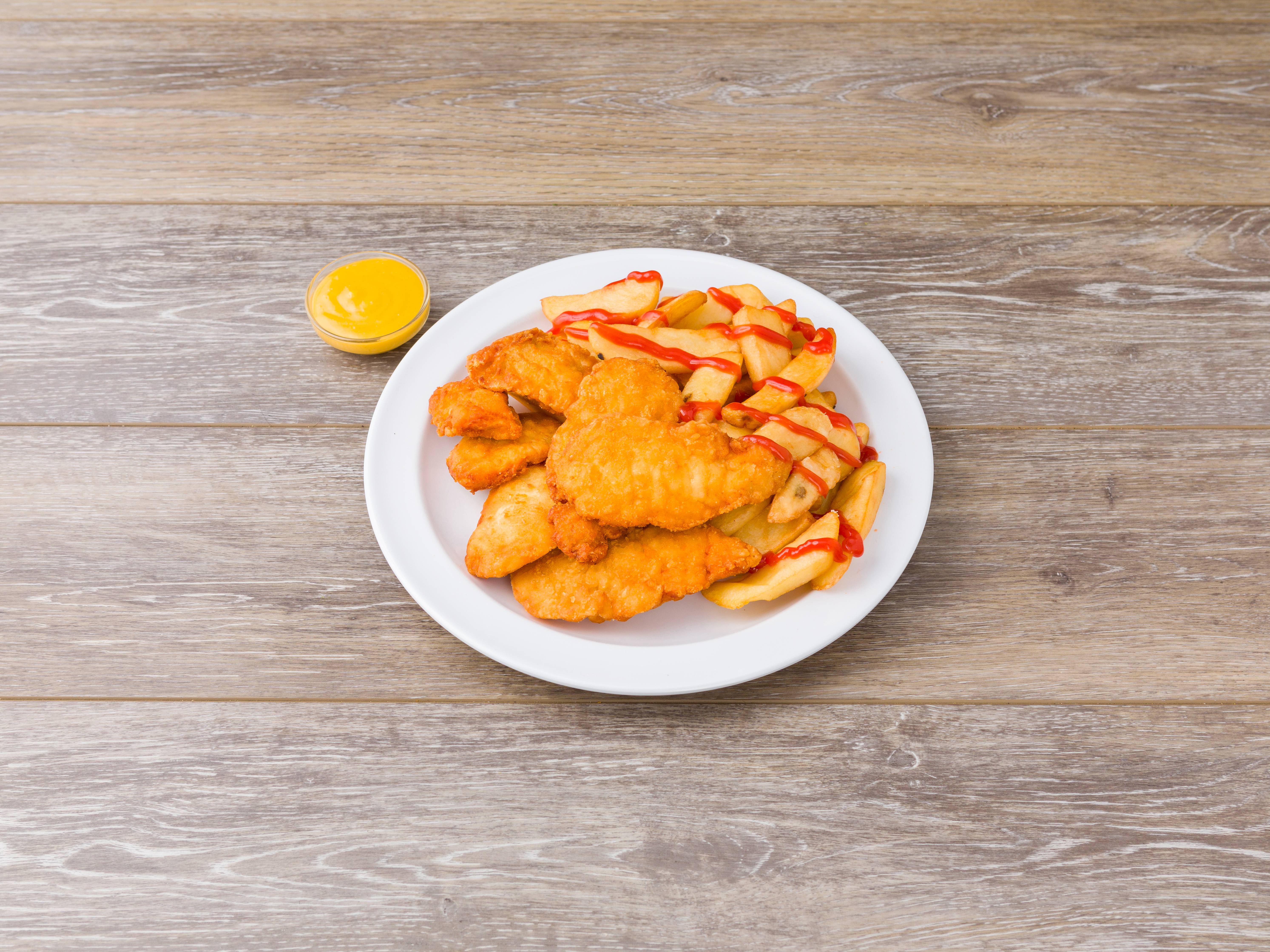 Order Chicken Fingers with Fries food online from Prince of Pizza - Bergen Ave. store, Jersey City on bringmethat.com