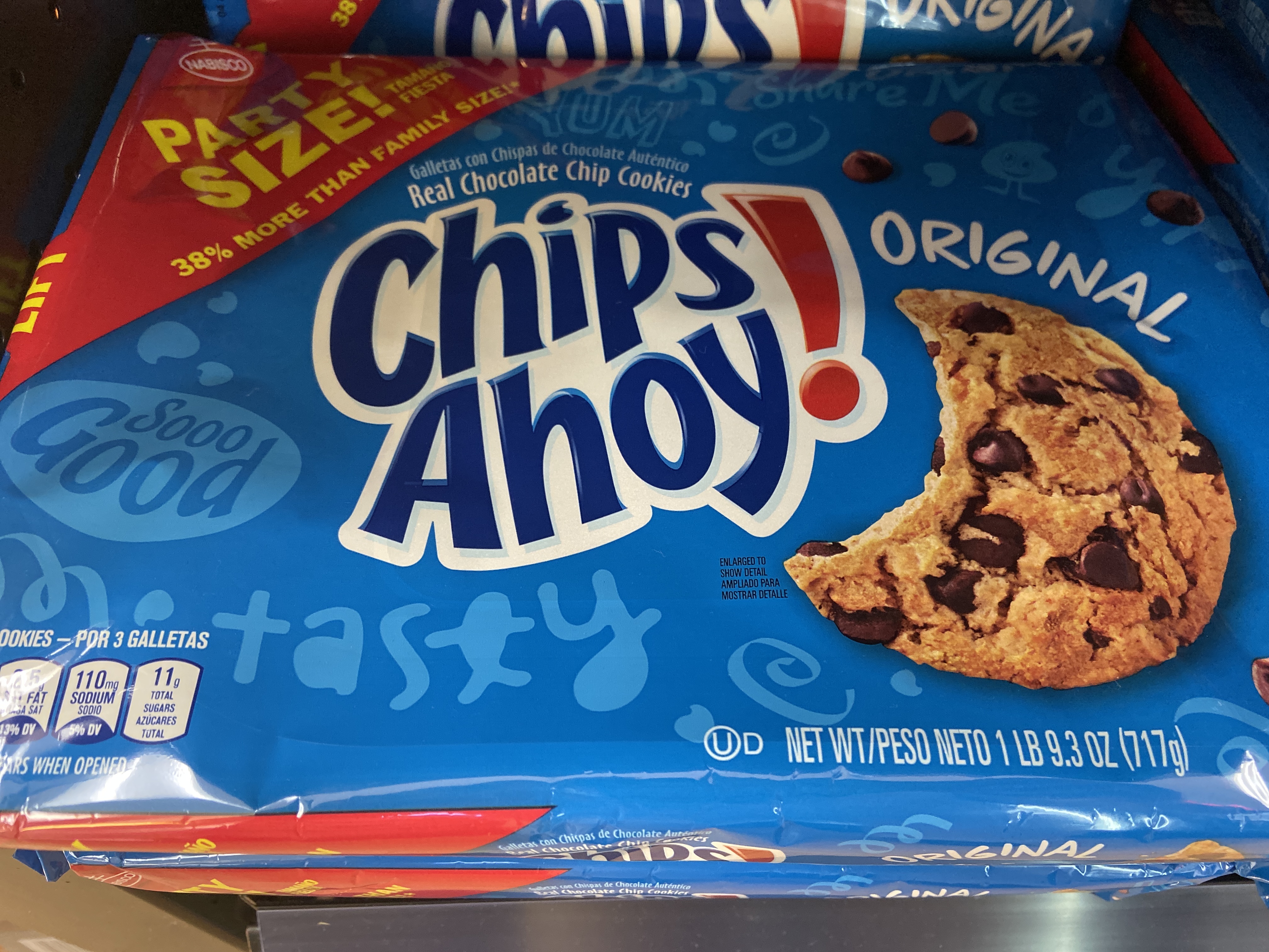 Order Cookies Chips Ahoy tray Family  SIZE blue food online from The Ice Cream Shop store, Providence on bringmethat.com