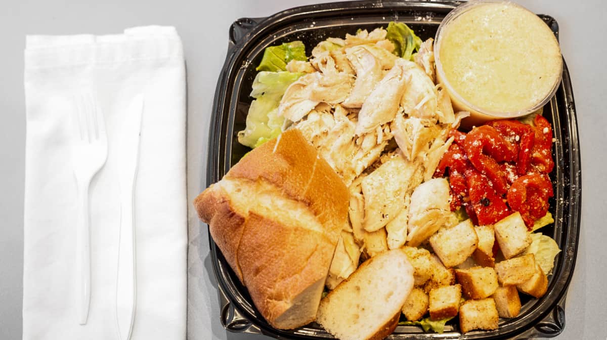 Order Grilled Chicken Caesar Salad  food online from Campo's Philly Cheesesteaks store, Philadelphia on bringmethat.com