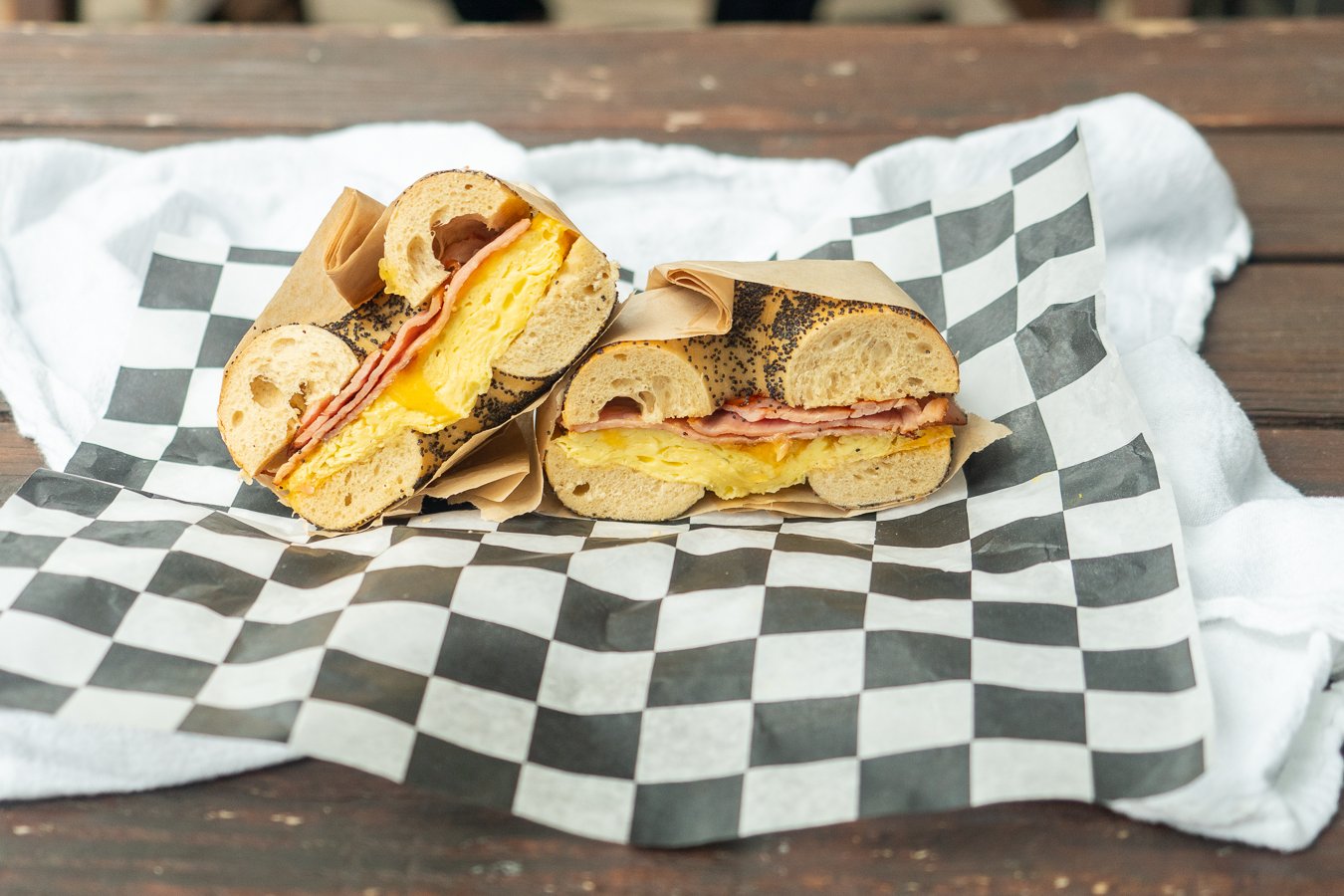 Order Egg and Cheese Sandwich food online from Henry Higgins Boiled Bagels store, Portland on bringmethat.com