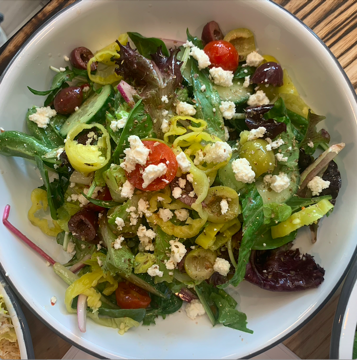 Order Greek Salad food online from Chook Charcoal Chicken store, Denver on bringmethat.com