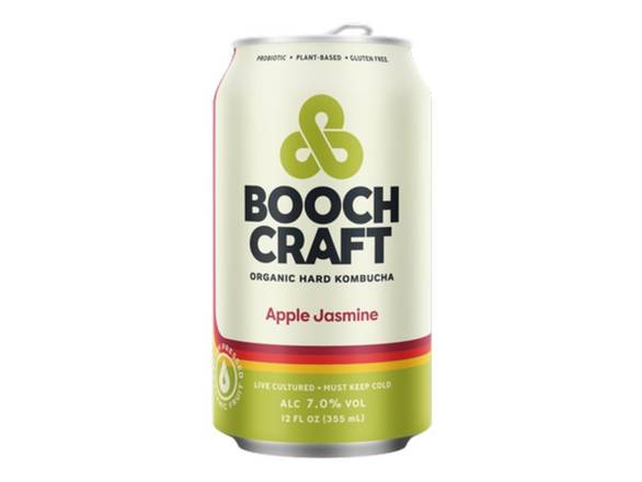 Order Boochcraft Apple Lime Jasmine Hard Kombucha - 6x 12oz Cans food online from Shell Beach Liquor & Deli store, Pismo Beach on bringmethat.com