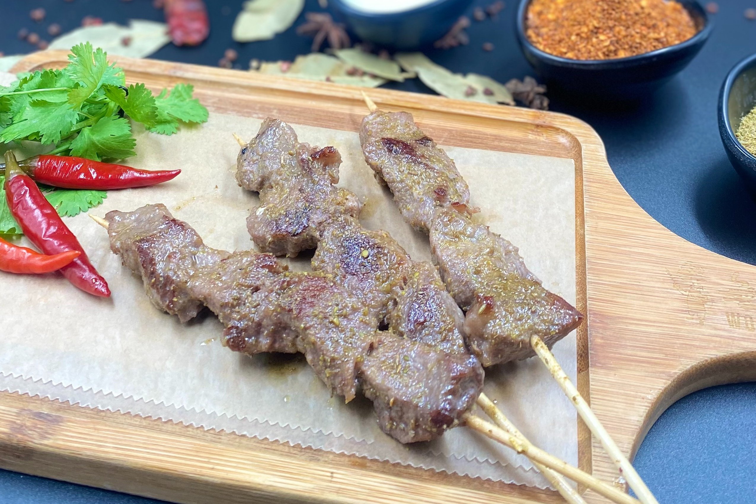 Order Lamb(3 sk) food online from Wu Er by WOW Barbecue store, Brookline on bringmethat.com