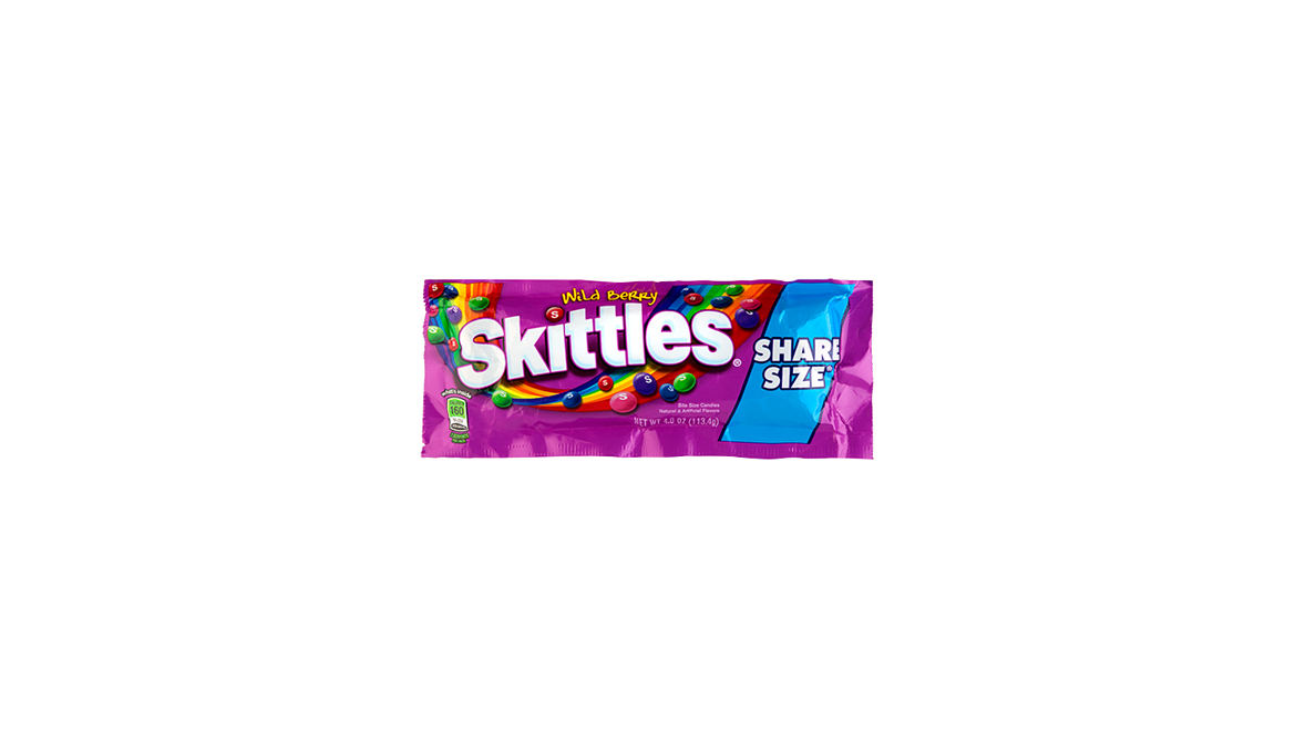 Order Skittles Wildberry Share Size 4 oz food online from Rebel store, Las Vegas on bringmethat.com