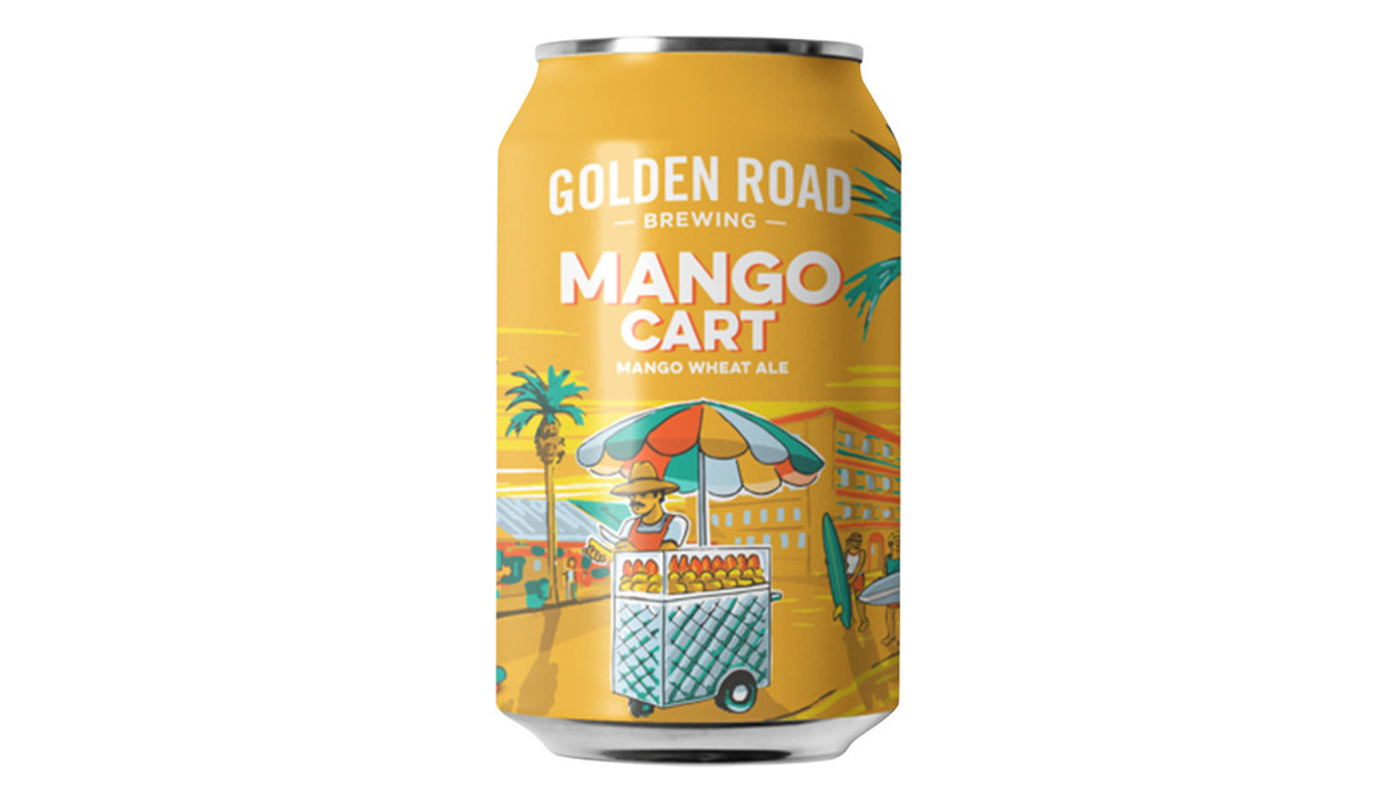 Order Golden Road Mango Cart 6 Pack 12oz Cans food online from Rancho Liquor store, Thousand Oaks on bringmethat.com