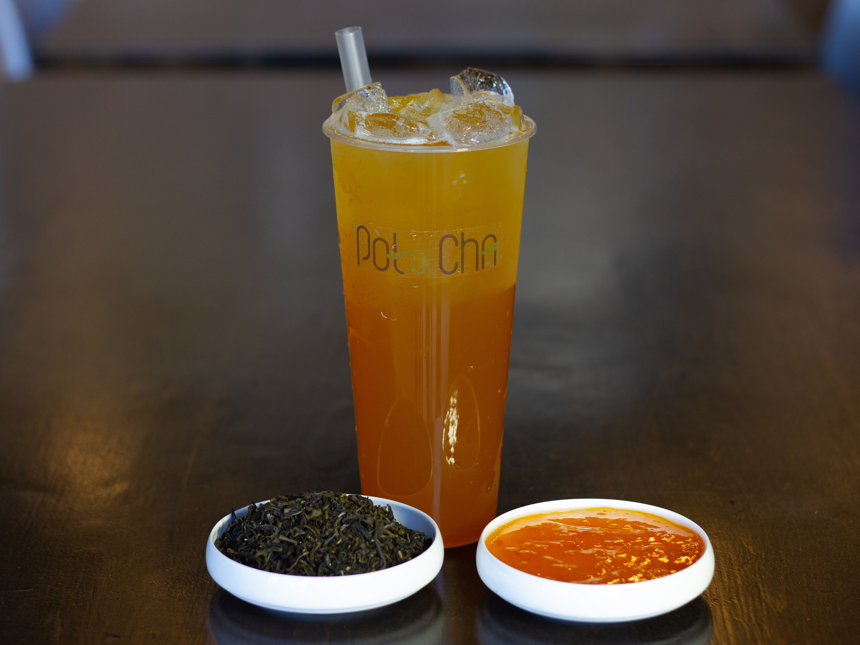 Order Mango Green Tea food online from Pot Of Cha store, Los Angeles on bringmethat.com