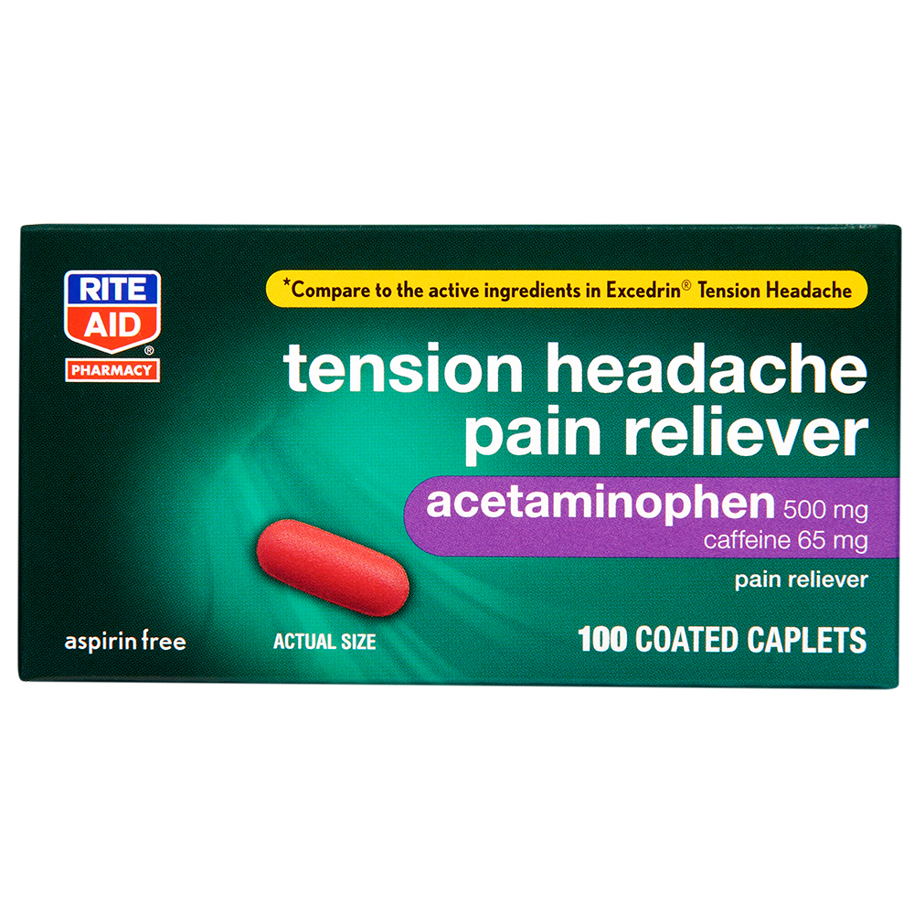 Order Rite Aid Tension Headache Pain Reliever Caplets, 500mg - 100 ct food online from Rite Aid store, PAULSBORO on bringmethat.com
