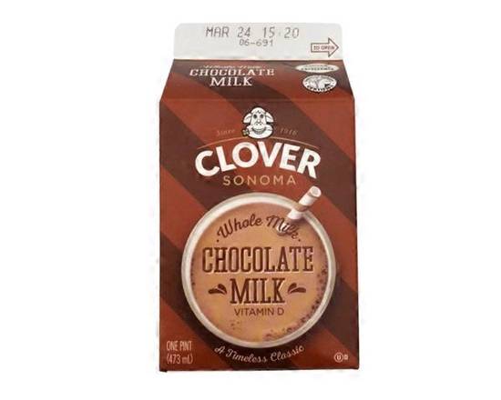 Order Clover Chocolate Milk 2%  1 Pint food online from Bel Clift Market store, SF on bringmethat.com