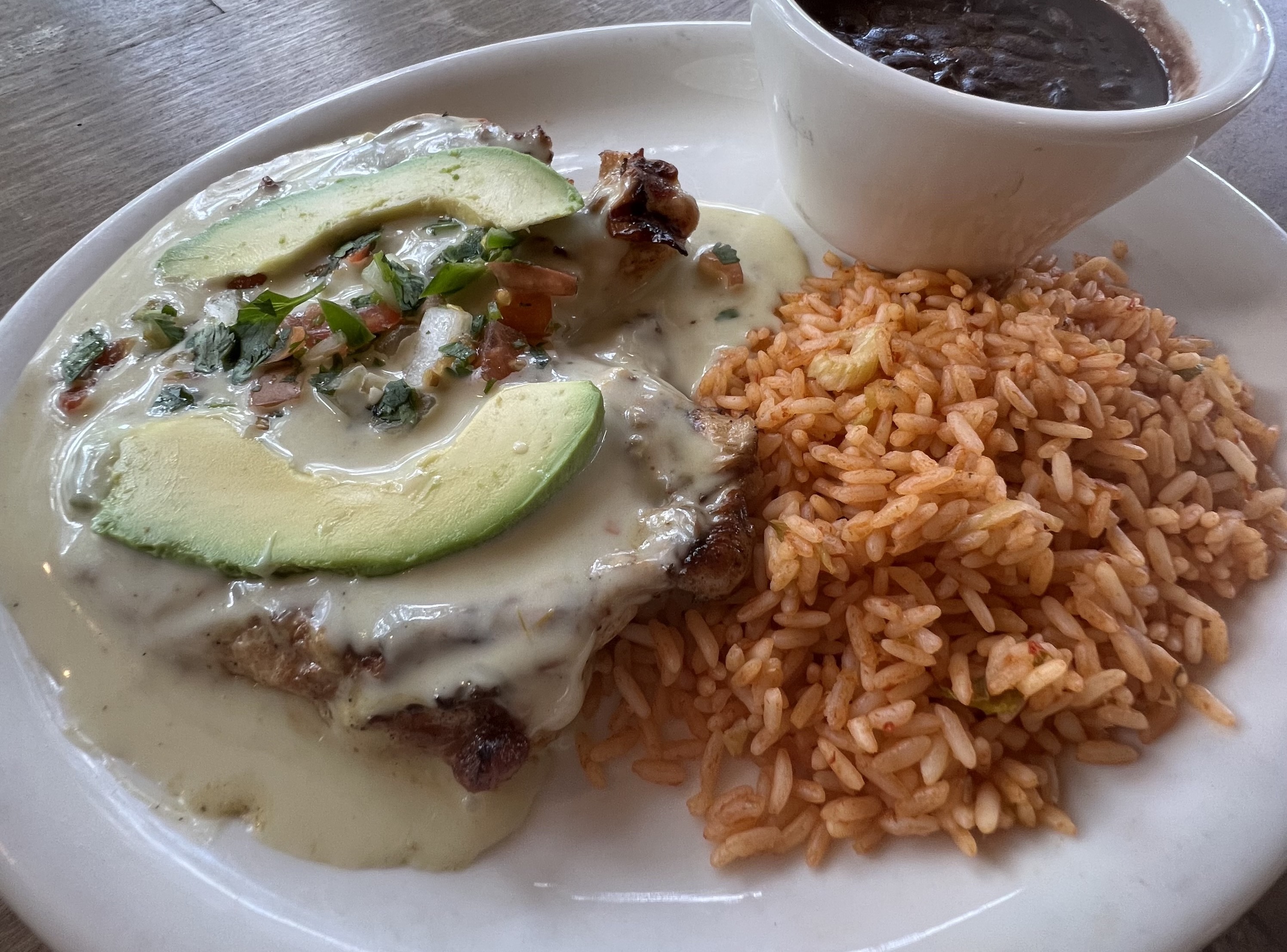Order Chicken Poblano food online from Alamo Cafe store, San Antonio on bringmethat.com