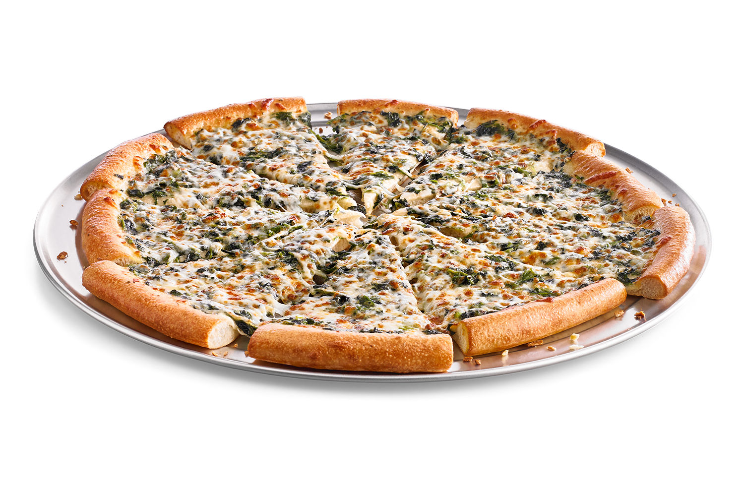 Order Giant Spinach Alfredo Pizza food online from Cicis Pizza store, Terrell on bringmethat.com
