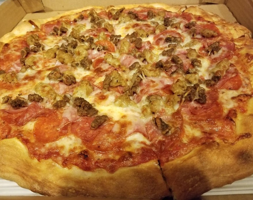 Order Meat Lover's Only Pizza food online from Brick Oven Pizza store, Moorpark on bringmethat.com