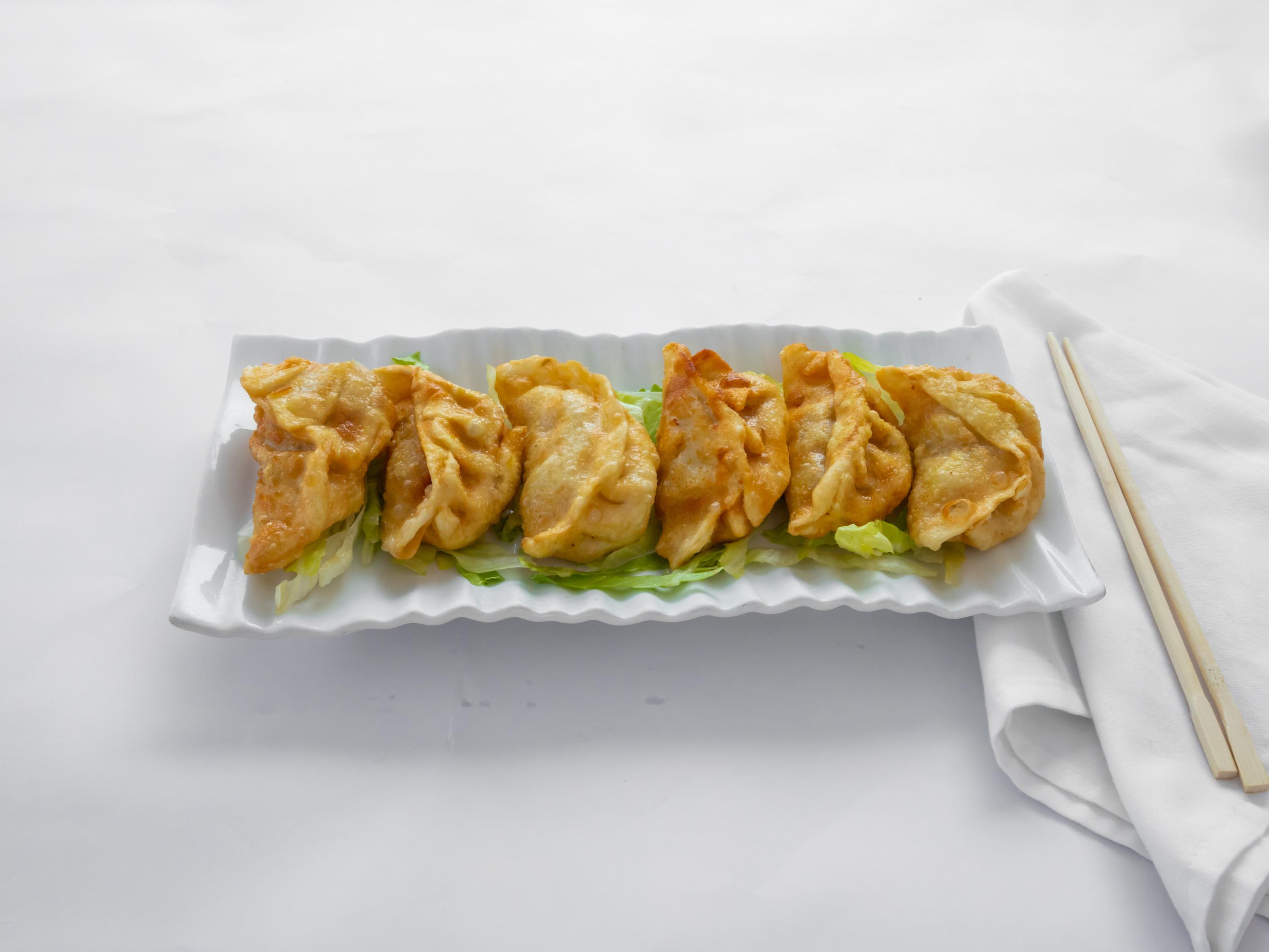 Order C4. Fried Meat Dumpling food online from Beijing Restaurant store, Santa Clara on bringmethat.com