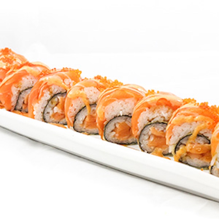 Order Salmon Lover Roll food online from Sushi Plus store, Redwood City on bringmethat.com