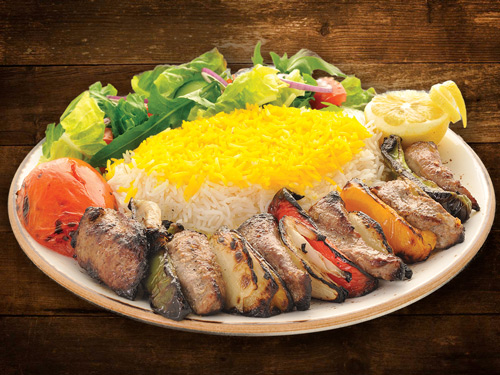 Order Beef Shish Plate food online from Kabob Lounge store, Carmel Valley on bringmethat.com