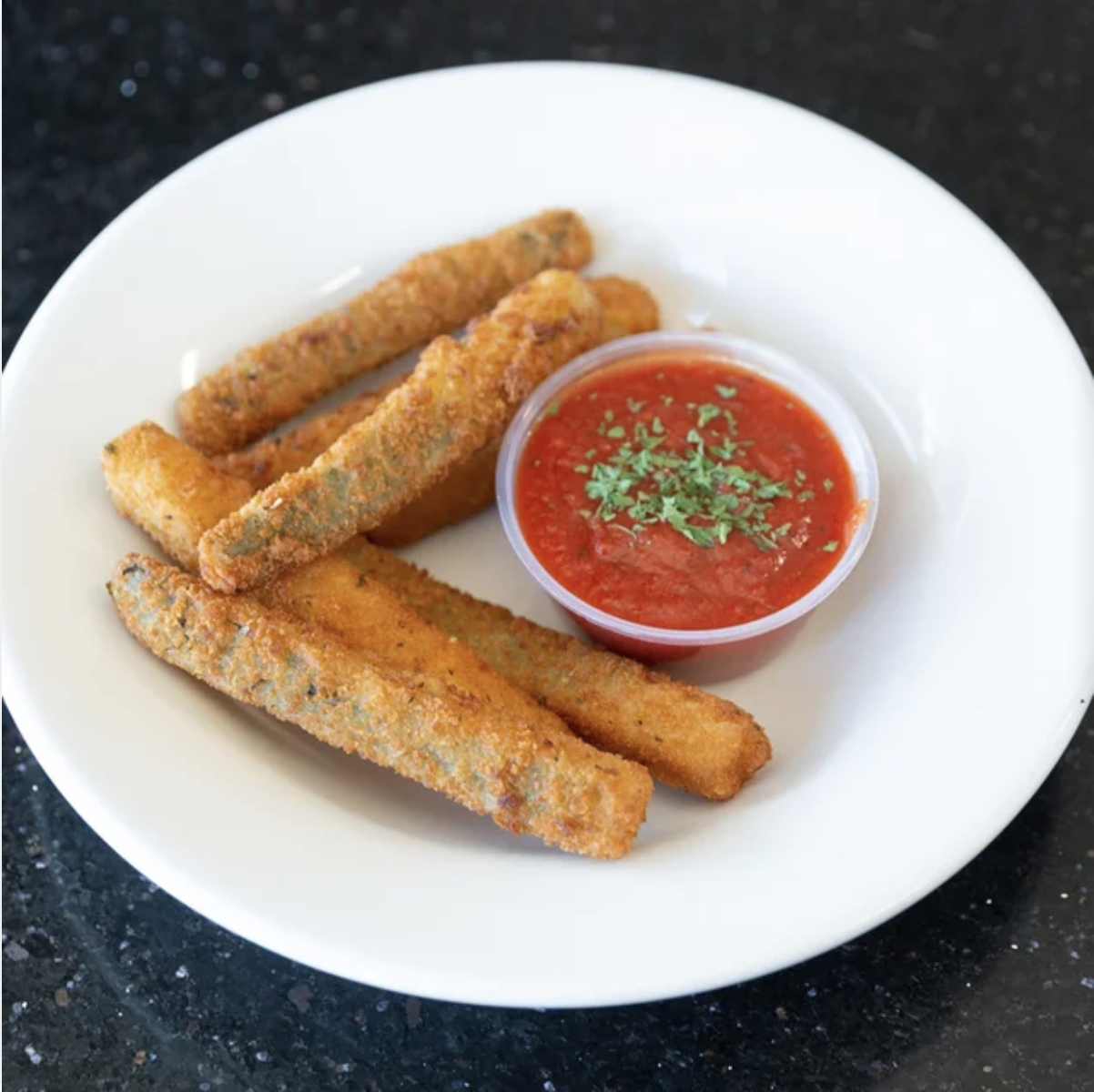 Order Zucchini Sticks food online from Ameci Pizza & Pasta store, Lake Forest on bringmethat.com
