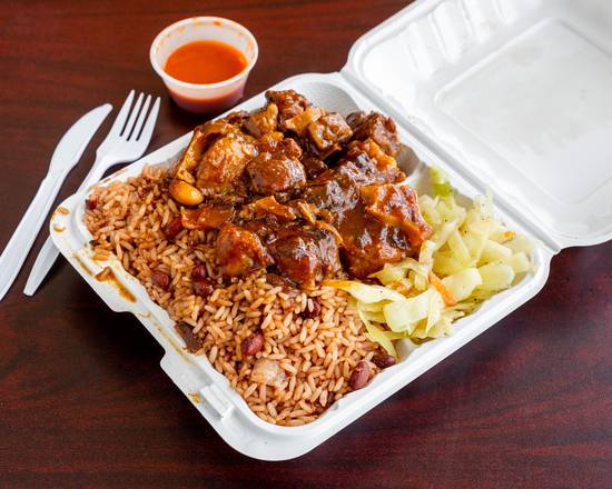Order Oxtail  food online from Island Flavaz Jerk Seafood Center store, Uniondale on bringmethat.com