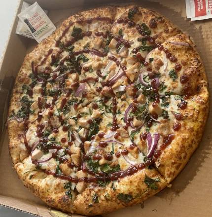Order BBQ Chicken Pizza(16") food online from Baja Giant Pizza store, San Diego on bringmethat.com