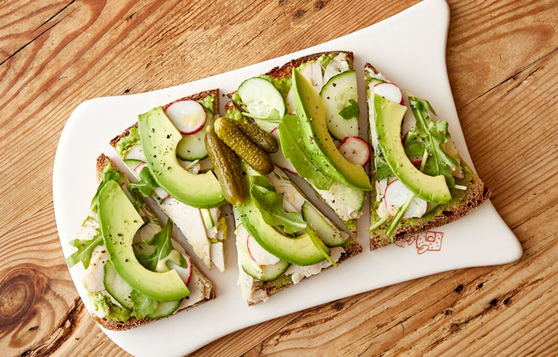 Order Roasted Turkey & Avocado Tartine food online from Le Pain Quotidien store, Los Angeles on bringmethat.com