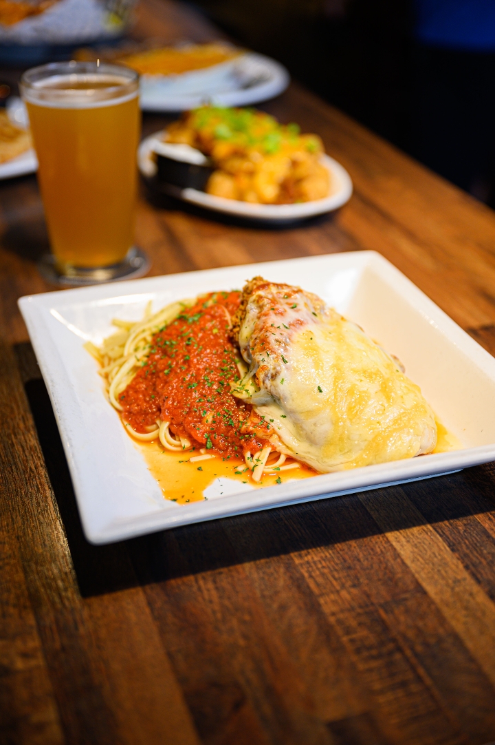 Order Chicken Parmesan food online from Quincy's South Bar & Grille store, Rockville on bringmethat.com