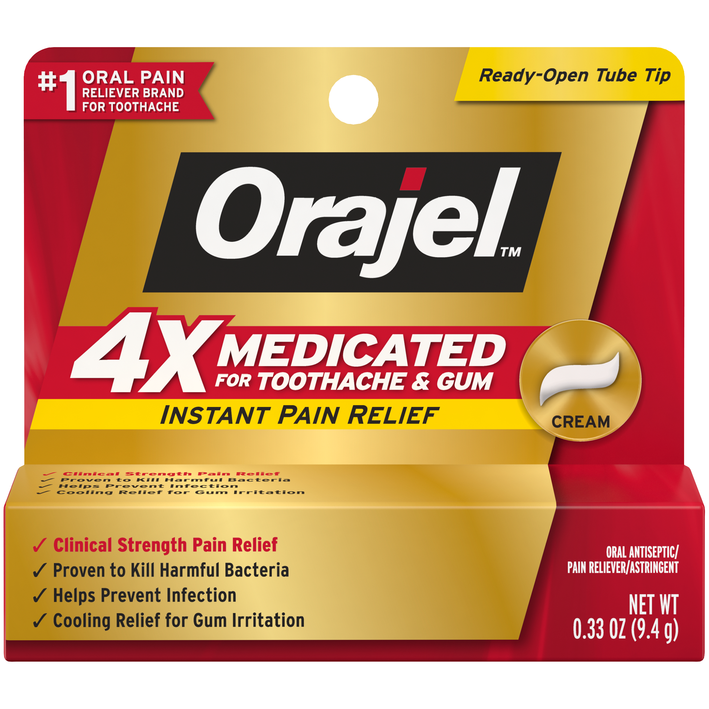 Order Orajel Oral Pain Reliever for Severe Toothache, Maximum Strength - 0.33 oz food online from Rite Aid store, Chino Hills on bringmethat.com