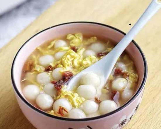 Order Brewed Sticky Rice Ball Soup 酒酿珍珠汤圆 food online from Beijing Noodle House 同顺面馆 store, Lake Forest on bringmethat.com