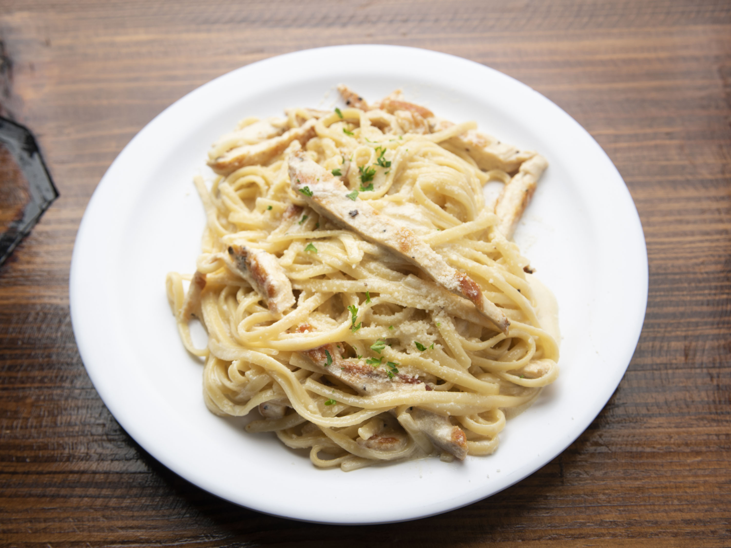 Order Chicken Alfredo Pasta food online from The Pizzeria-Mission TX store, Mission on bringmethat.com