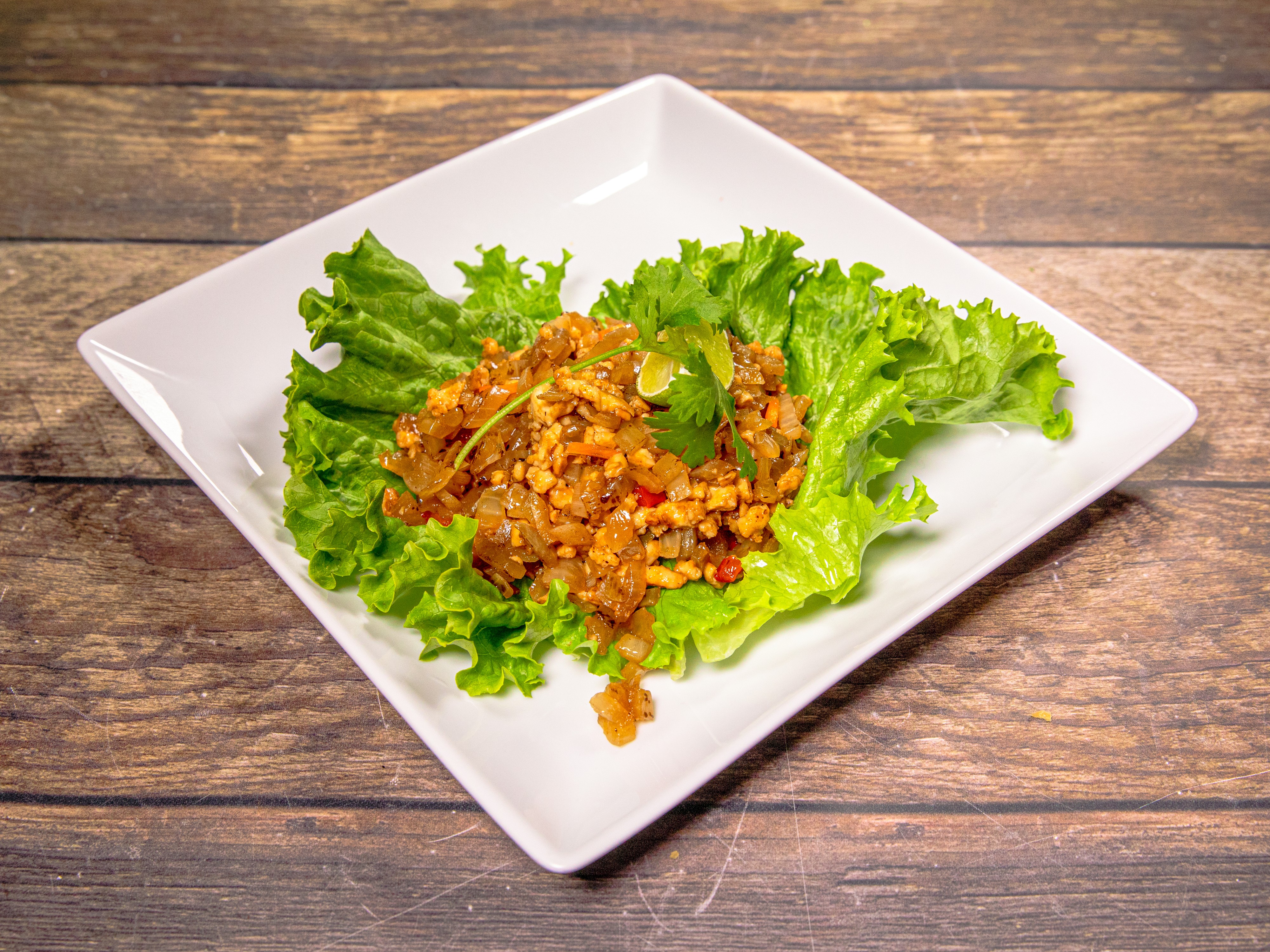Order A10. Minced Chicken in Cool Lettuce Wraps food online from Egg Rolls Chinese Cafe store, Houston on bringmethat.com