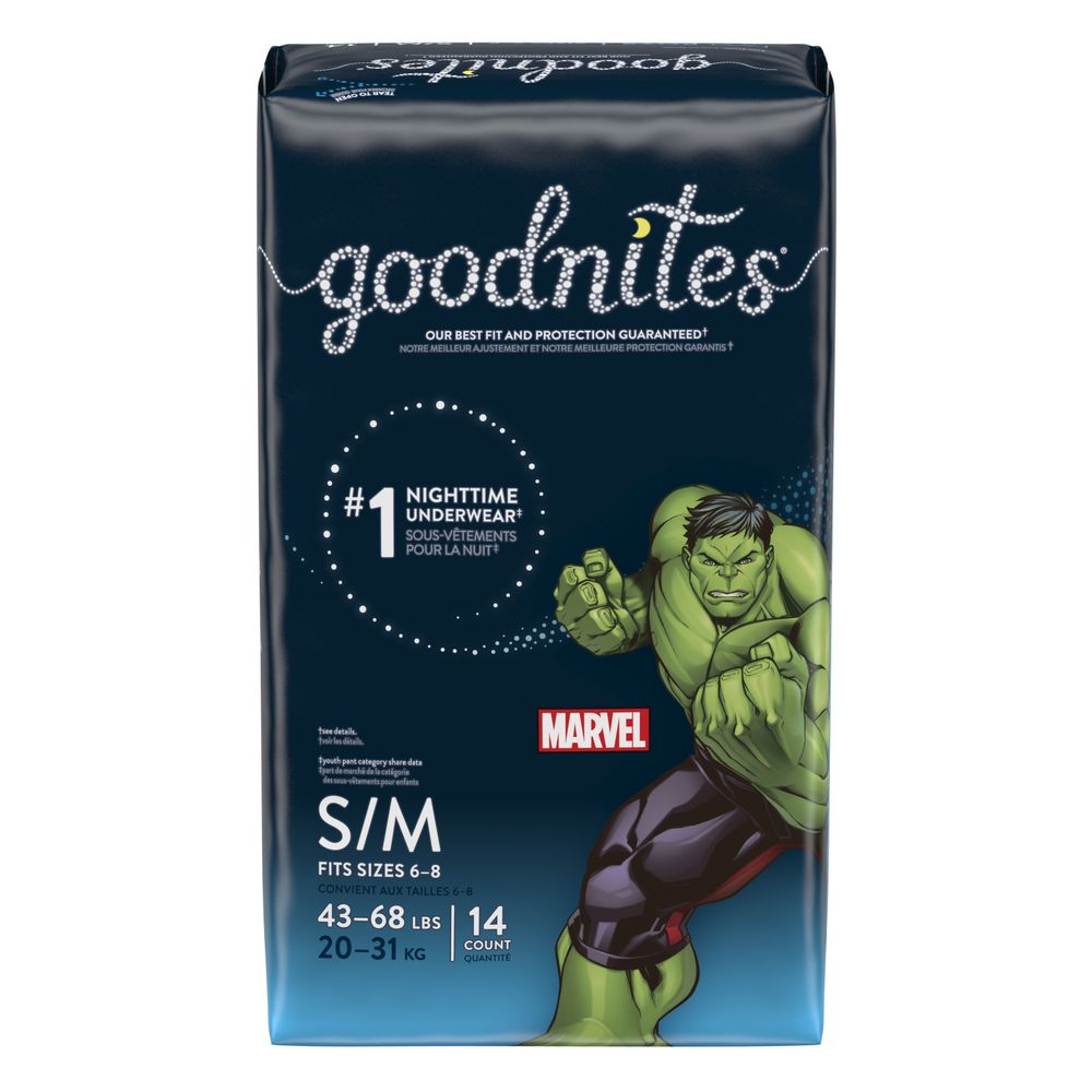 Order Goodnites Boys' Nighttime Bedwetting Underwear, S/M, 43-68 lb - 14 ct food online from Rite Aid store, Antelope on bringmethat.com