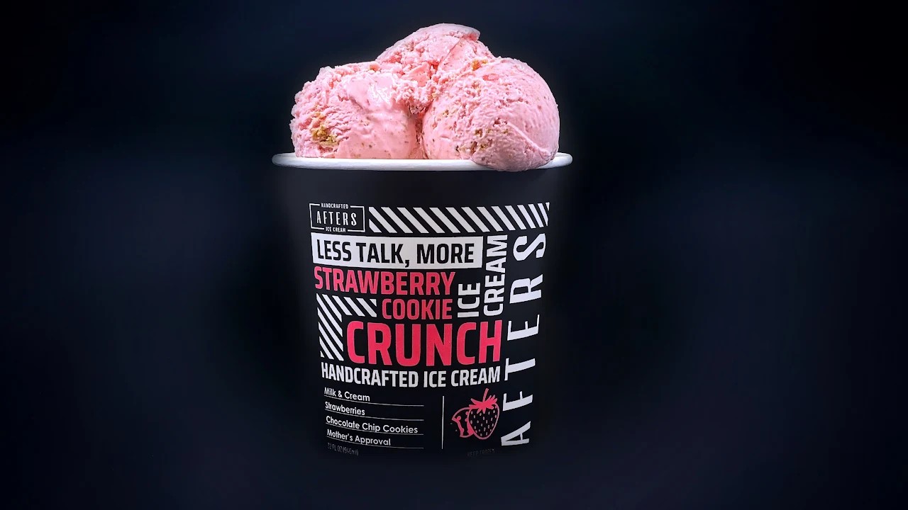 Order Strawberry Cookie Crunch Quart food online from Afters Ice Cream store, Oxnard on bringmethat.com
