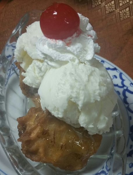 Order Fried Banana with Ice Cream food online from Thai House Restaurant store, Danville on bringmethat.com