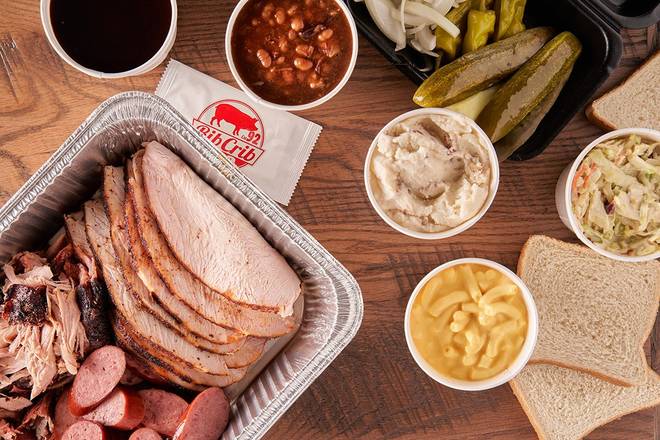 Order Super Pack - Three Meat food online from Rib Crib BBQ store, Sand Springs on bringmethat.com