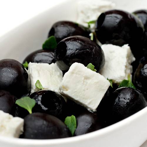 Order 27 Feta Cheese & Black Olives food online from Falafel Hut store, San Rafael on bringmethat.com