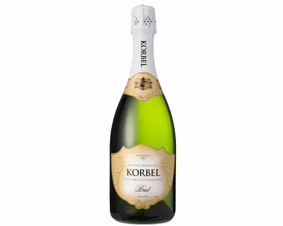 Order Korbel Brut, 750mL champagne (12.0% ABV) food online from Van Ness Liquors store, San Francisco on bringmethat.com