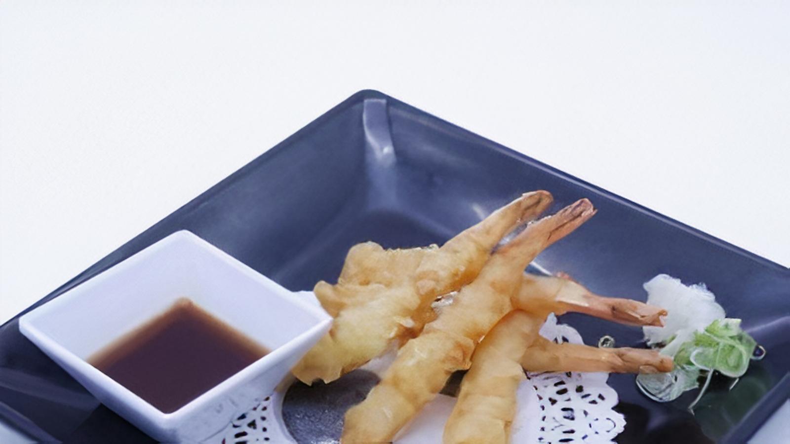 Order Shrimp Tempura (5 Pieces) food online from Sapporo Revolving Sushi store, Las Vegas on bringmethat.com