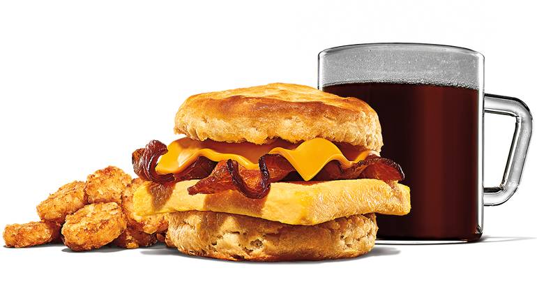 Order Bacon Egg & Cheese Biscuit Combo Medium food online from Burger King store, Rumford on bringmethat.com