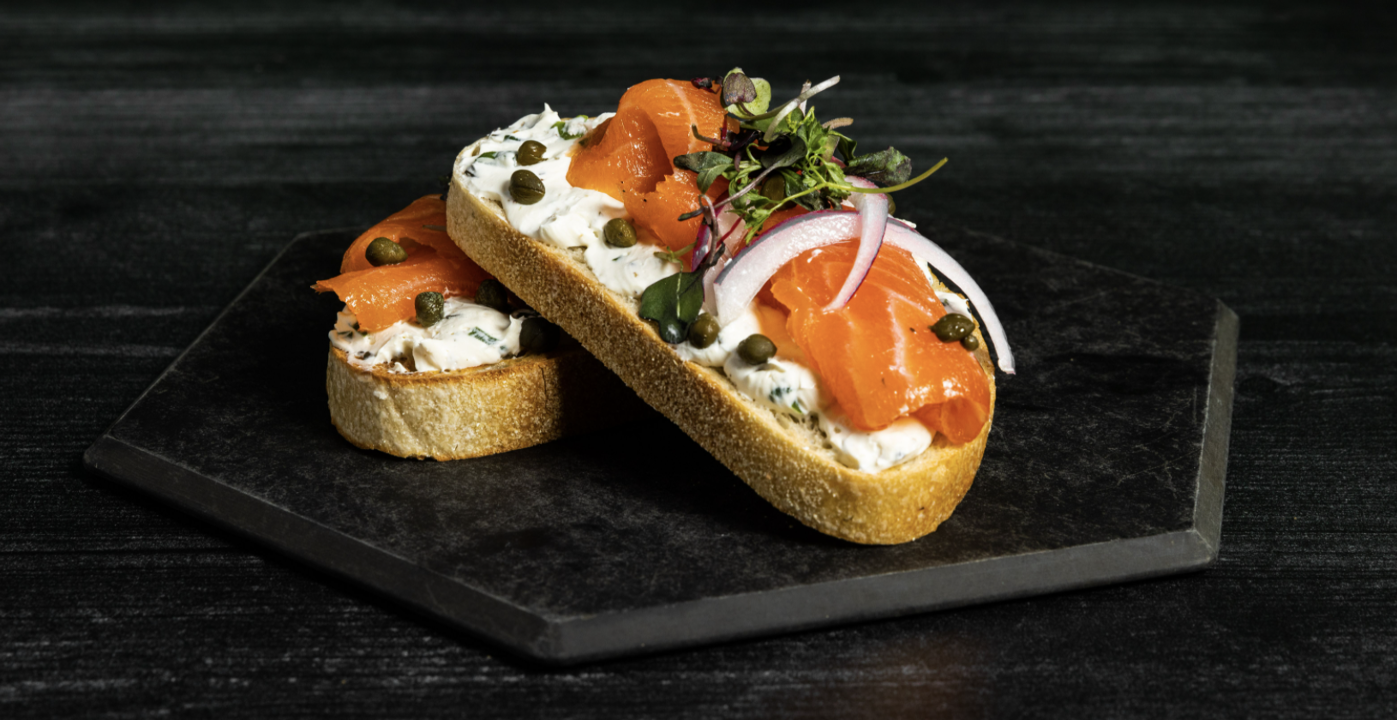 Order Smoked Salmon Toast food online from The Coffee Class store, Las Vegas on bringmethat.com