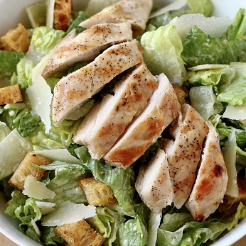 Order Caesar Salad with Grilled Chicken food online from Cafe Gourmand Restaurant store, Staten Island on bringmethat.com