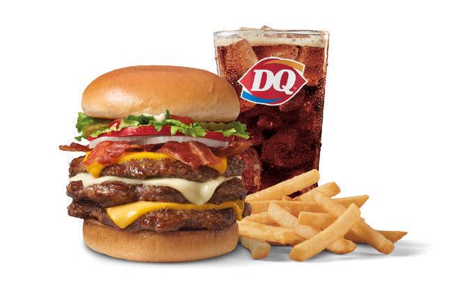 Order Bacon Two Cheese Deluxe Signature Stackburger Triple Combo food online from Dairy Queen Grill & Chill store, Alabaster on bringmethat.com