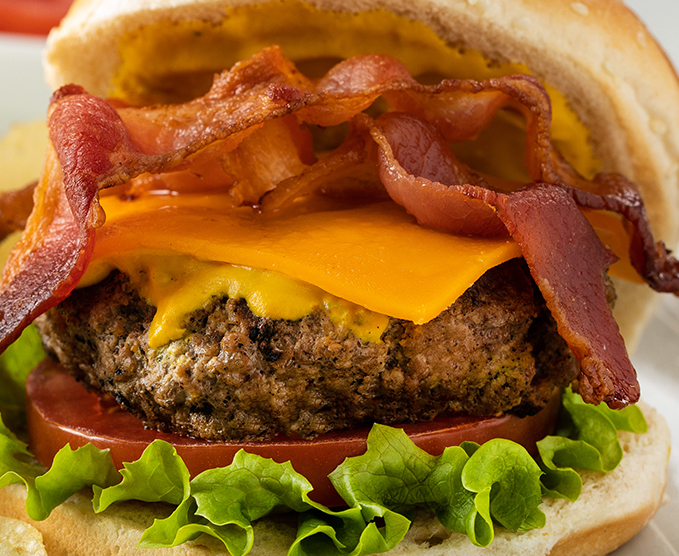 Order Bacon Cheeseburger 1/3 Lb. food online from Evan's store, Des Plaines on bringmethat.com