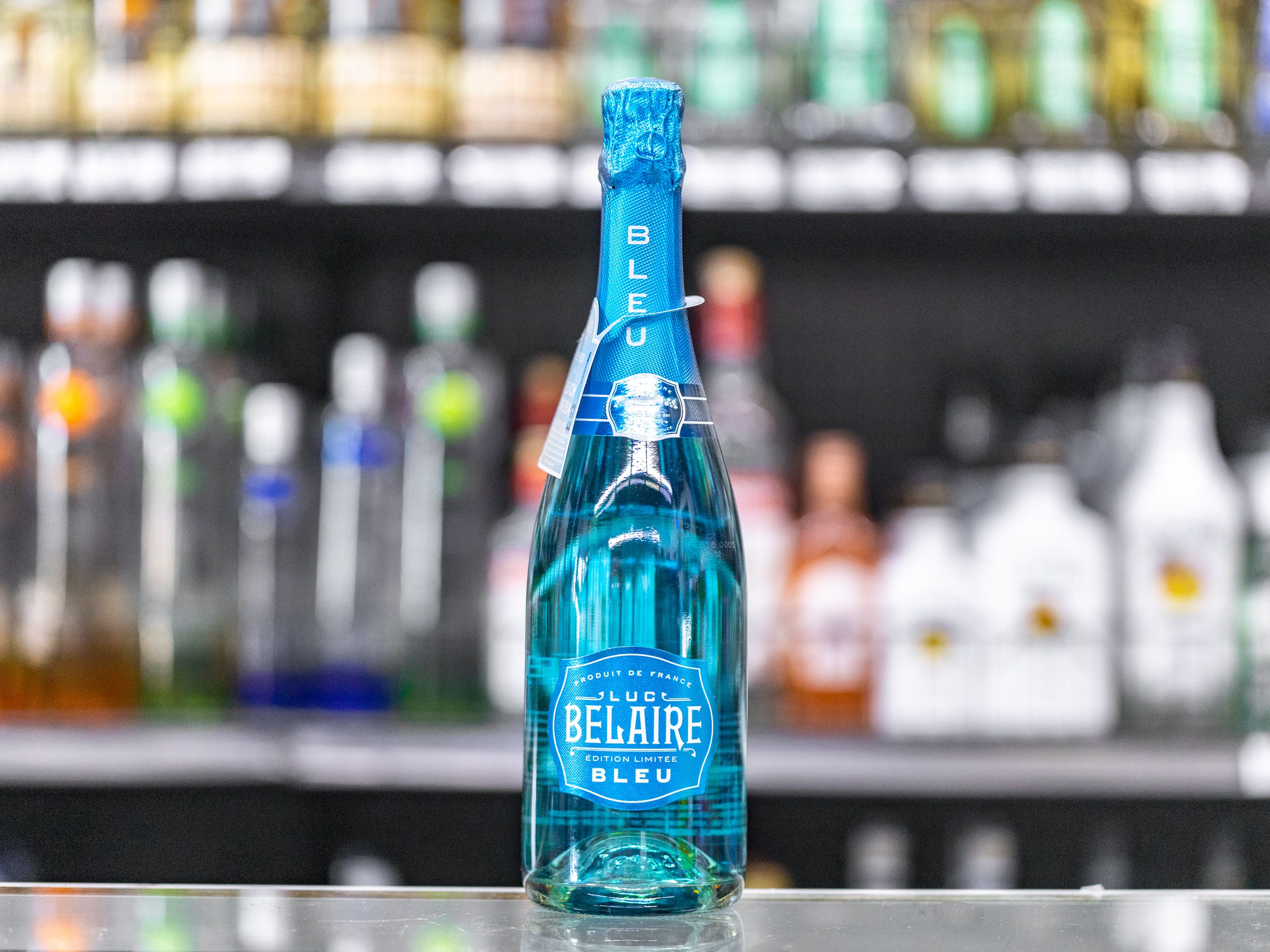 Order 750 ml. Luc Belaire Blue Bleu Edition Champagne Sparkling Wine food online from Eagle Liquor Beer & Wine Market store, Los Angeles on bringmethat.com