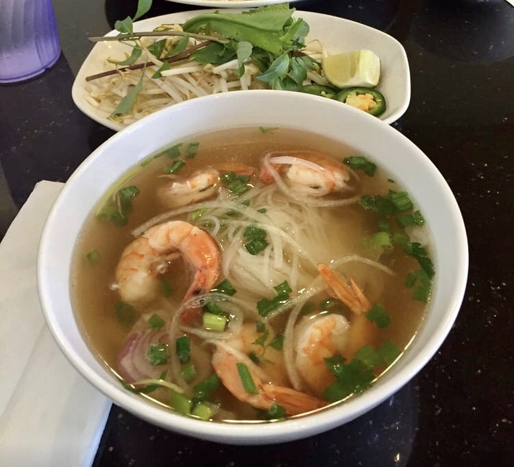 Order Grilled Shrimp Noodle Soup (Phở tôm nướng) food online from Hello Saigon store, New York on bringmethat.com