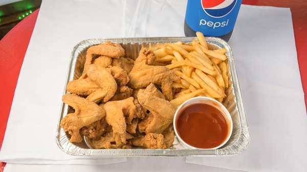 Order Wings (20 pcs) food online from J & J Fish & Chicken store, DAYTON on bringmethat.com