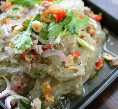 Order Glass Noodle Salad food online from Khan Toke Thai House store, San Francisco on bringmethat.com