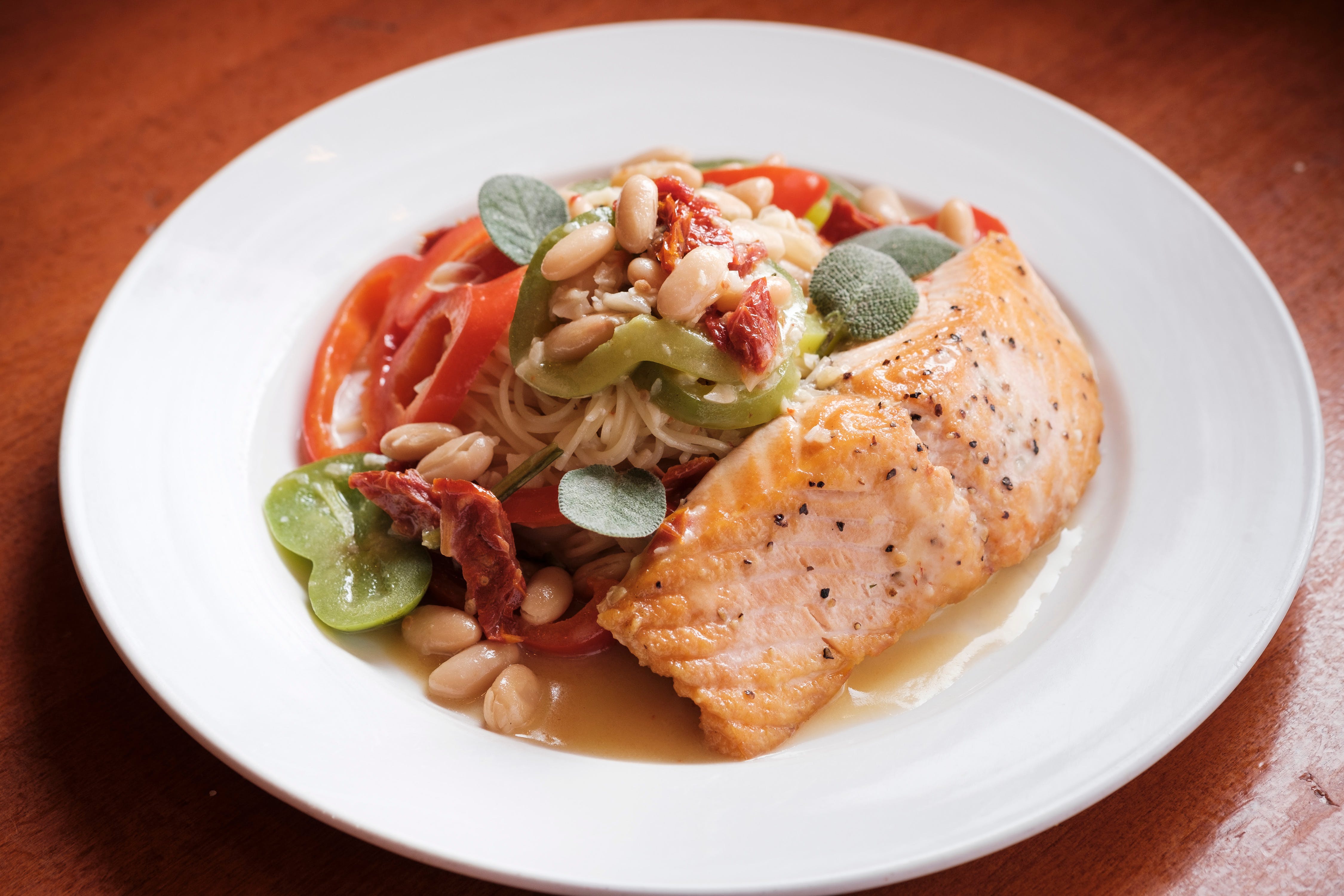Order Salmone Toscano Lunch - Entree food online from Lamberti's Tutti Toscani store, Cherry Hill on bringmethat.com