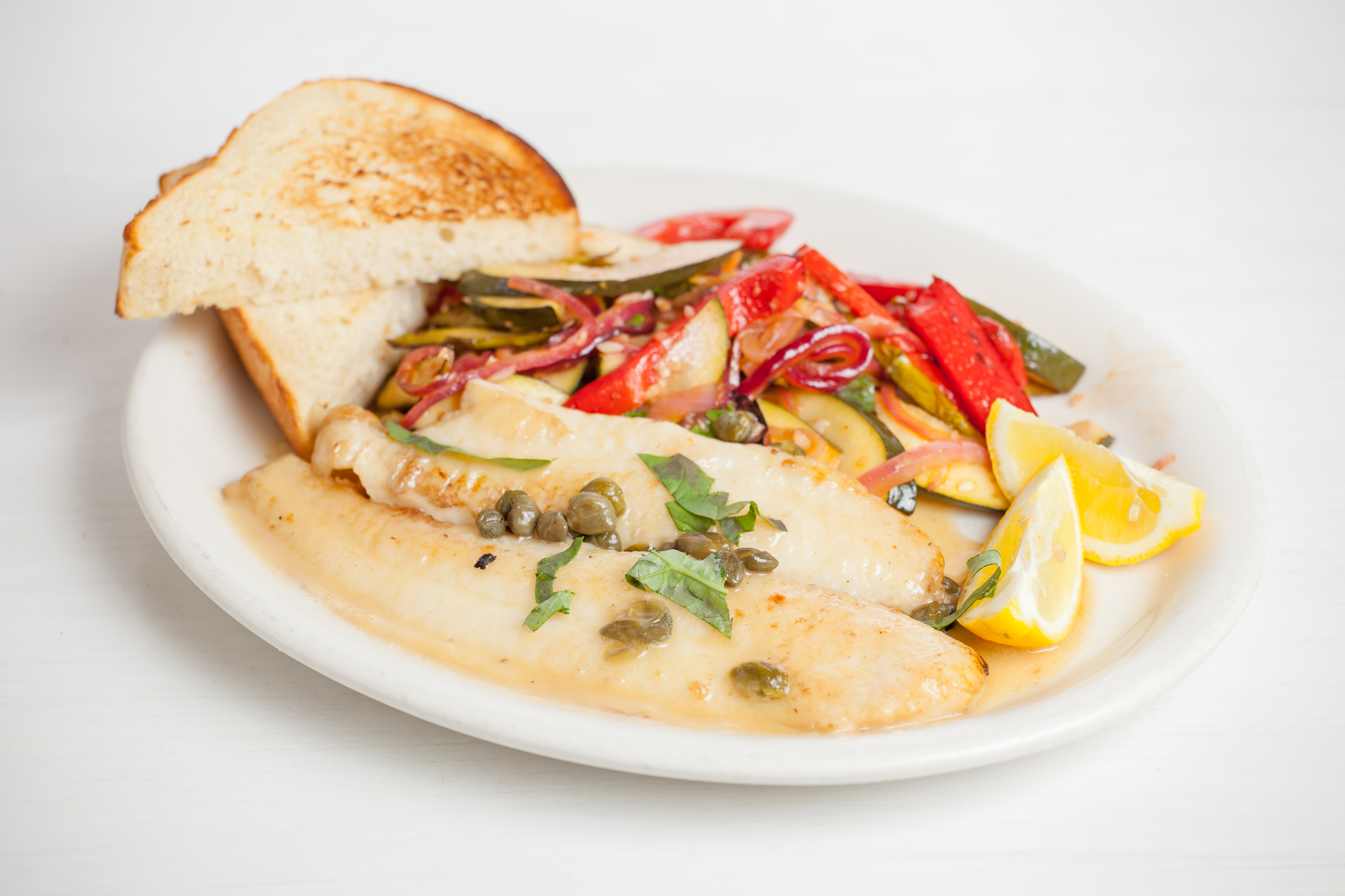 Order Pan Seared White Fish food online from Amandine Patisserie Cafe store, Los Angeles on bringmethat.com