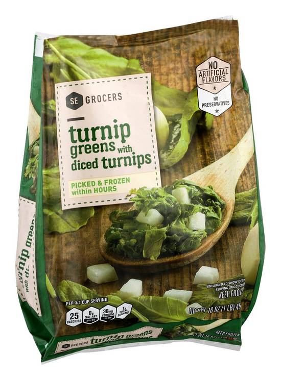 Order Se Grocers · Diced Turnip with Greens (16 oz) food online from Winn-Dixie store, Apollo Beach on bringmethat.com